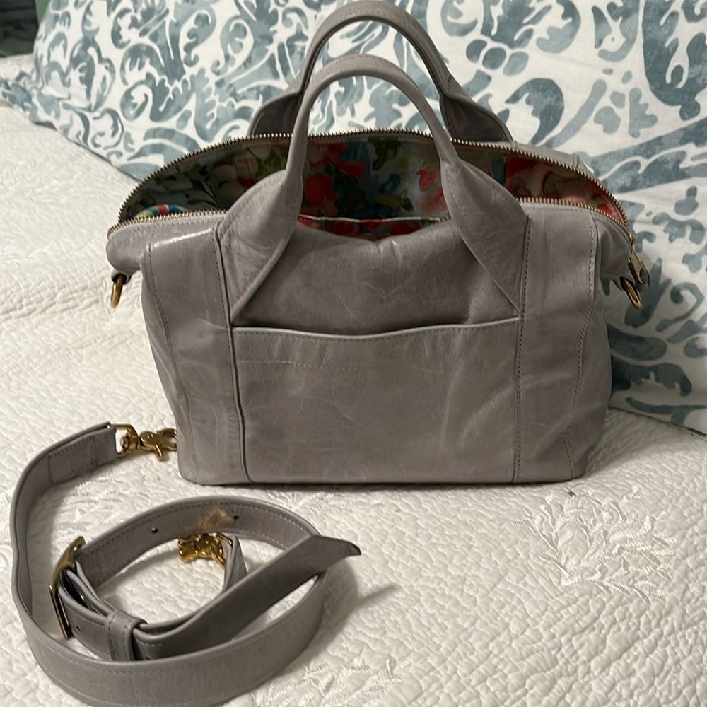 Gray Handmade Leather Satchel, made in Savannah GA at Satchel